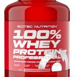 Scitec Nutrition 100% Whey Professional with Added Amino Acids Πρωτεΐνη Ορού Γάλακτος Χωρίς Γλουτένη με Γεύση Φράουλα 2.35kg